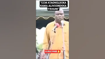 CCM ATAONDOKA KAMA ALIVYOONDOKA FIRAUNI Bongomovies Siasa Tanzania 