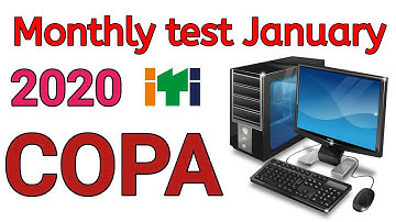 COPA monthly test 2020 | ITI question answer paper pdf download for 2022 exam preparation