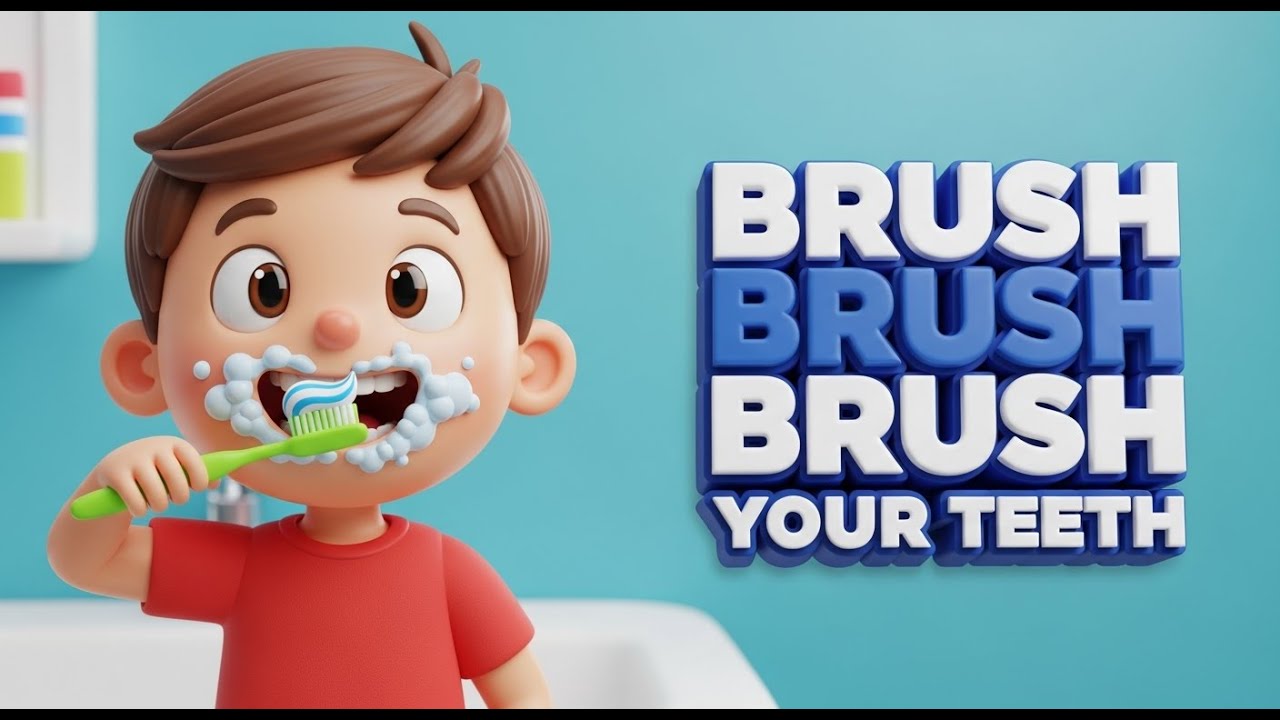 Brush Your Teeth | Fun 3D Nursery Rhyme for Daily Habit