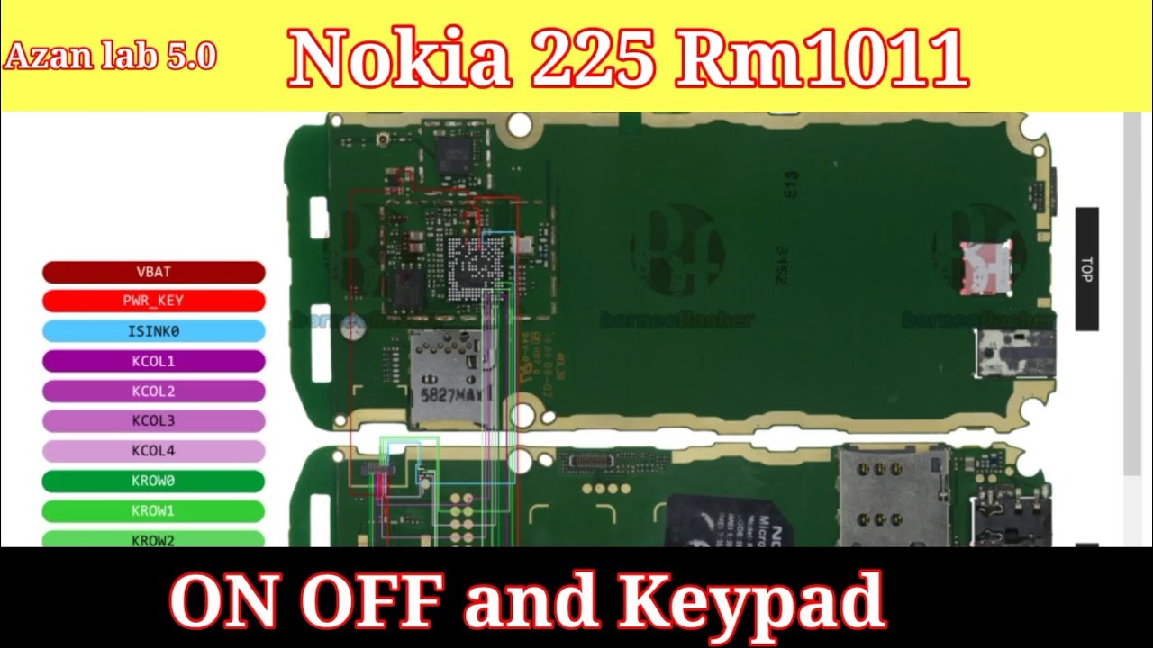 Nokia 225 (Rm-1011) ON Off and keypad diagram || Nokia 225 keypad problem solution