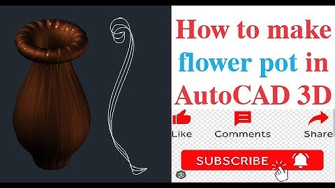 How to make flower pot in AutoCAD 3D||CADD CENTRE WORLD