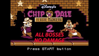 Chip N Dale Rescue Rangers 2 Nes All Bosses, No Damage