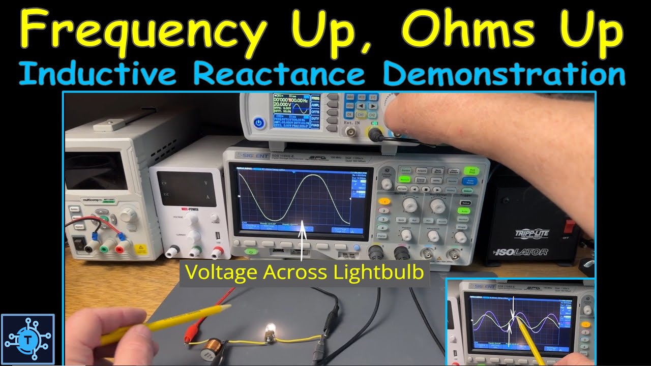 #98 - Inductive Reactance Demonstration - Frequency Up, Ohms Up