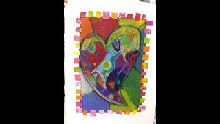 Google Classroom Art Assignment/Texture Heart Drawing/Grade: First