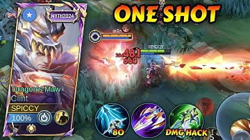 CLINT PERFECT BEST ITEM  AND EMBLEM TO BEAT GOLD LAND ENEMY (ONE SHOT )😱| CLINT BEST BUILD 2025-MLBB