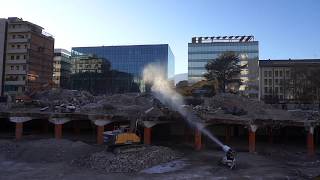 Dust Suppression at a Demolition Site in the City Center