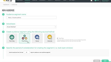 Knorex XPO HOWTO :: Set up Third Part Audience