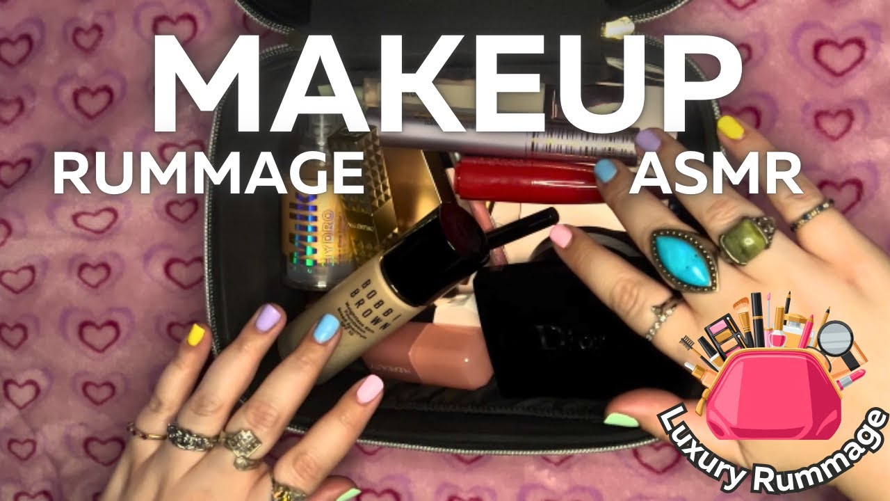 ASMR Luxury Makeup Rummaging No Talking No Tapping - YouTube