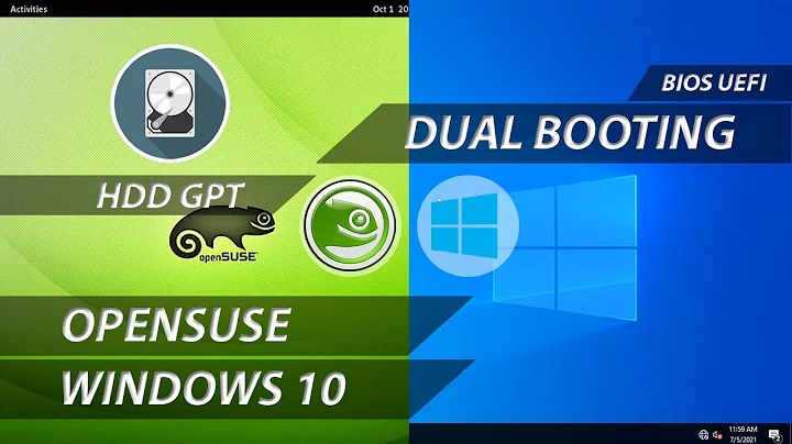 Dual Boot Windows 10 and OpenSUSE Tumbleweed | Dual Boot Windows and OpenSUSE | BIOS UEFI | HDD GPT