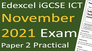 Edexcel iGCSE ICT November 2021 Paper 2 Whole Paper