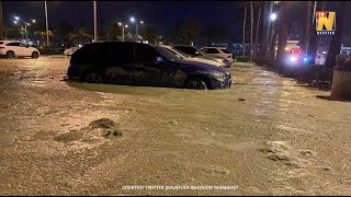 A combination of high tide and surf caused "perfect storm" on friday
(july 3) in california, flooding filling neighbourood with sea foam.
east b...