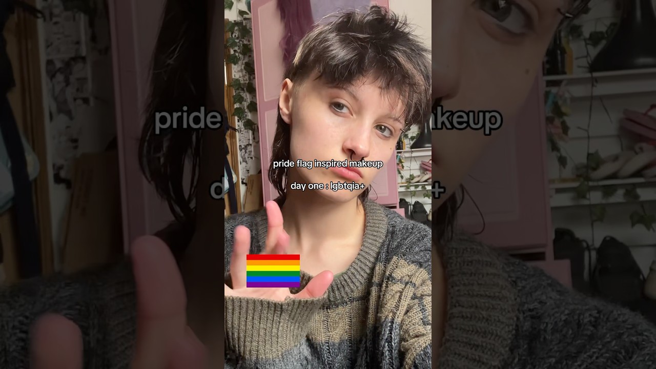 happy pride month!  #makeuptutorial #mua #makeupshorts #shorts #grwm #alternative #alternativemakeup