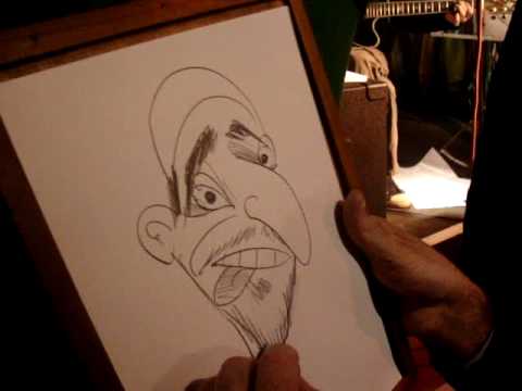 ზალიკო სულაკაური ხატავს ჩემს კარიკატურას