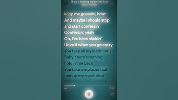 Thumbnail of There's nothing holdin' me back - Shawn Mendes #lyrics #spotify #fyp #shawnmendes #shorts