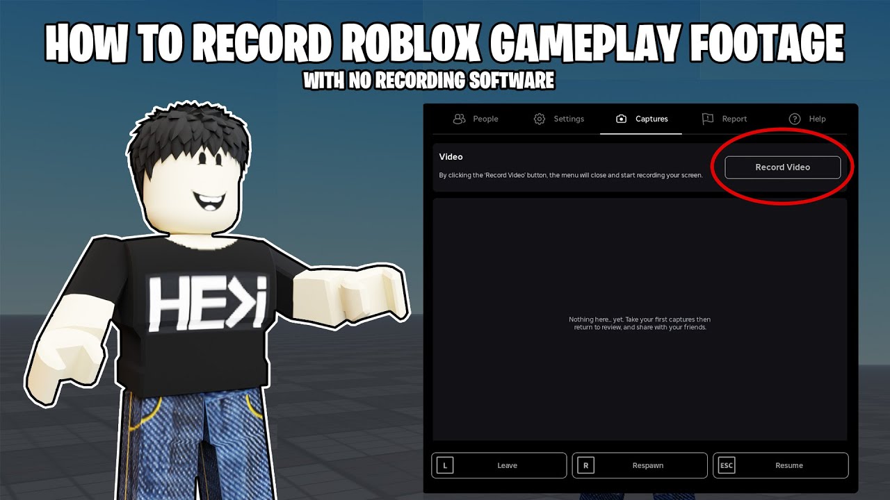 How To Record Roblox Gameplay Footage With No Recording Software YouTube 