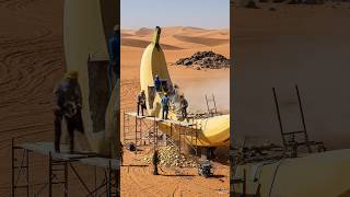 AI builds house inside banana 🍌😱 #viral #trending #shorts