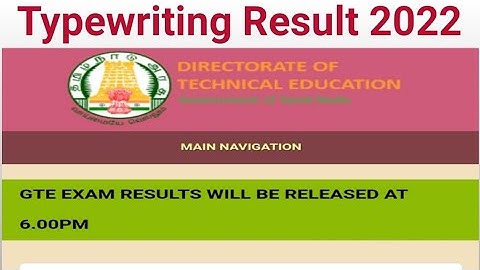Typewriting exam result 2022 typewriting result 2022 typewriting result release 2022