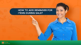 hCue Medical Store Software:How to add reminder for items during sale? screenshot 5