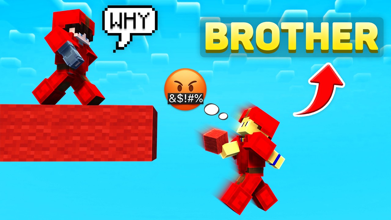 I Carried My Brother in Minecraft Bedwars - YouTube