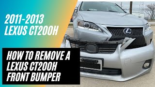 Quick & easy 20112013 Lexus CT200H front bumper removal.
