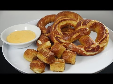 Hot, Soft Pretzels with Cheddar Beer Sauce (and pretzel bites!)