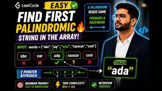 Find First Palindromic String in the Array | LeetCode Easy | Strings | C++