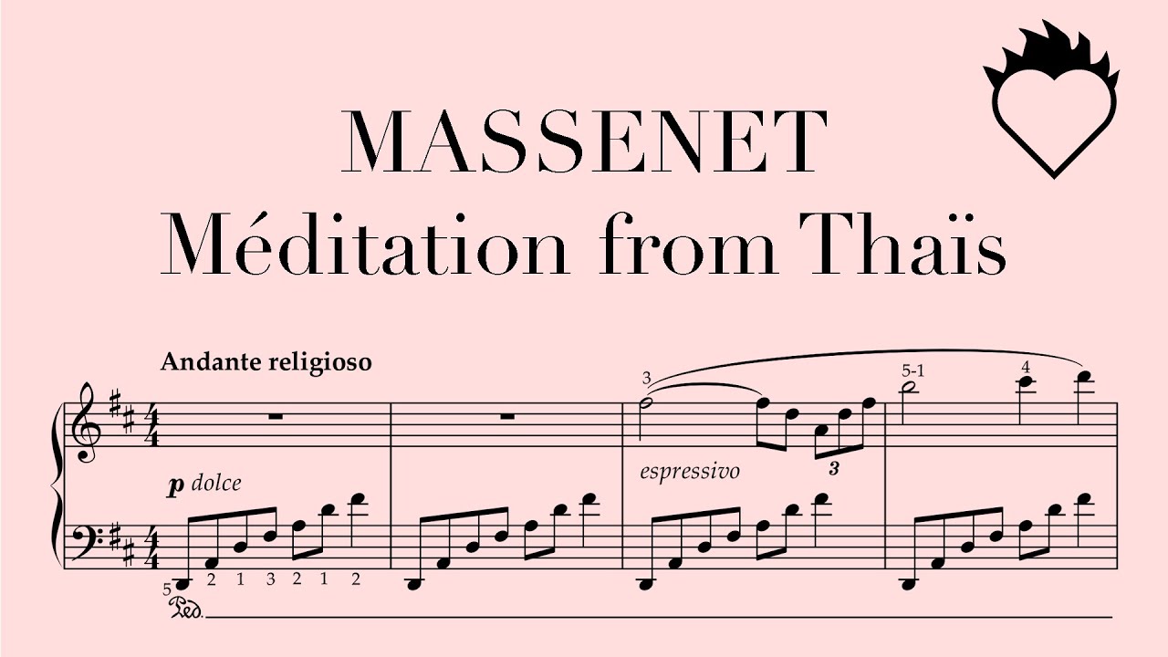 Massenet Meditation from Thais - Easy Piano Arrangement