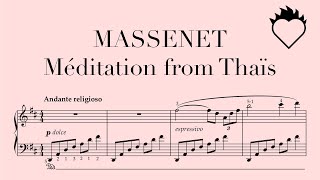 Massenet Meditation from Thais - Easy Piano Arrangement