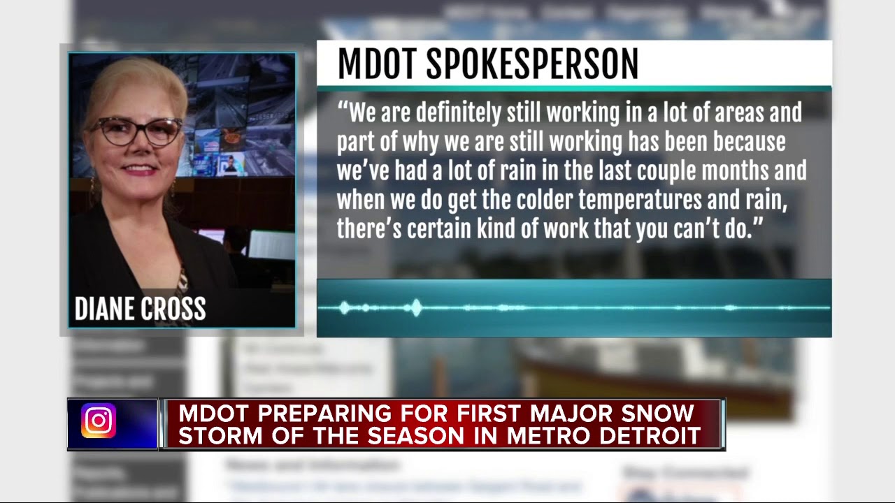 MDOT preparing for first major snow storm of the season in metro ...