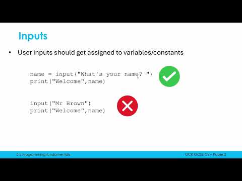 Variables and Constants