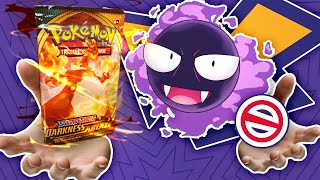 Opening Pokemon Cards With NO Hands | Darkness Ablaze