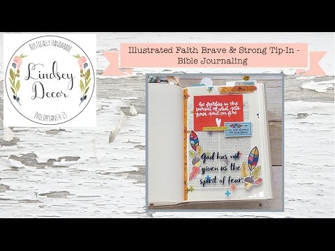 Illustrated Faith Brave & Strong Tip-In - Bible Journaling