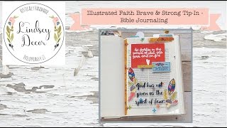 Illustrated Faith Brave & Strong Tip-In - Bible Journaling