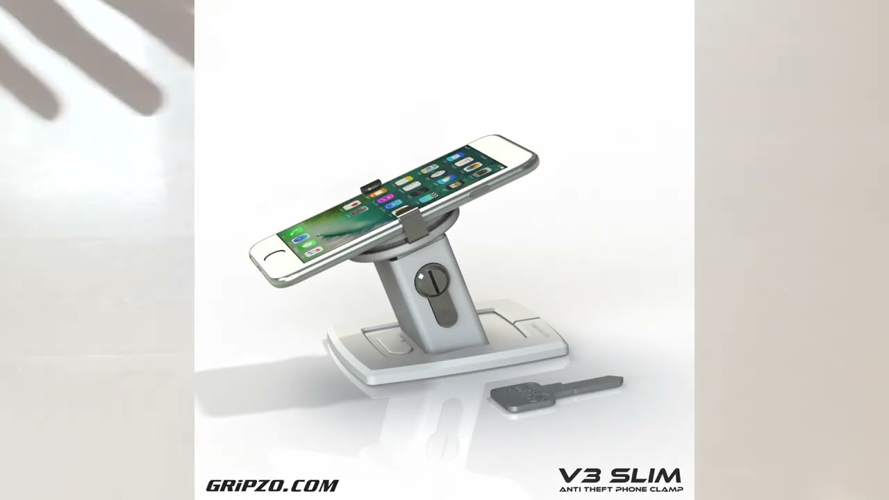 V3 Slim l anti-theft phone clamp I Gripzo.com
