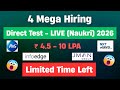 😁No Shortlisting | Direct Test Hiring 2025 (Naukri) | 2025 Batch OFF Campus Drive| 2026 Batch Hiring