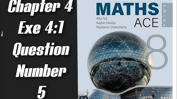 Math ace prime class 8th chapter 4 Exercise 4.1Questions number 5 #Pearson#mathacepri #bindasshub