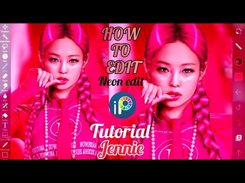How to edit | Neon edit Tutorial | Ibispaint-x | ft. Jennie - YouTube