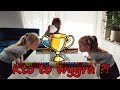 Kto to wygra? - rywalizacja dziewczynek | Zakatarzone dzieci - zabawy w domu.