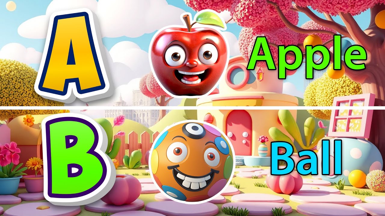 A is for Apple A B C | Fun ABC Alphabet Song for Kids | Learn A to Z ...