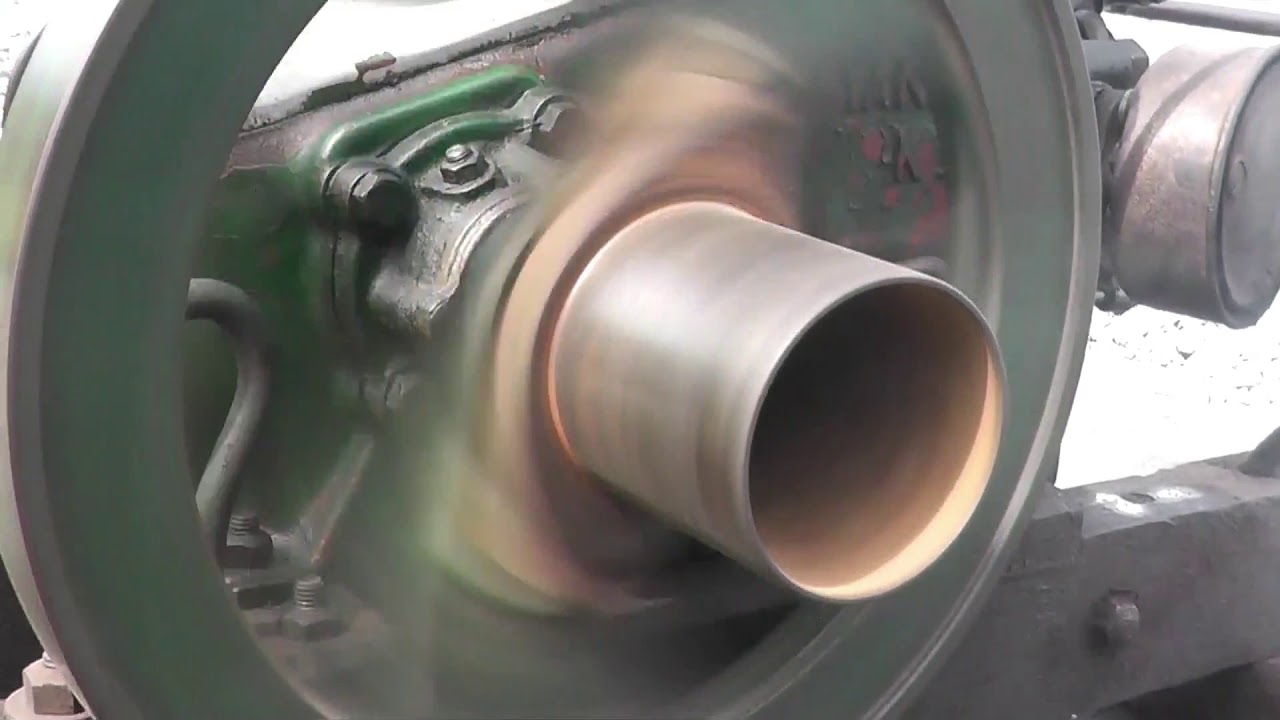 まわる鉄の輪！！これが昔の発動機 ヤンマー K1型 ディーゼル YANMAR