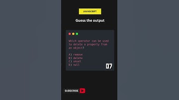 Test Your Javascript Knowledge: MCQ #120