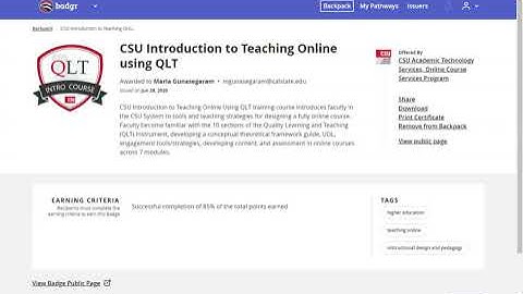 Adding Your CSU Quality Learning & Teaching Badge to LinkedIn Profile
