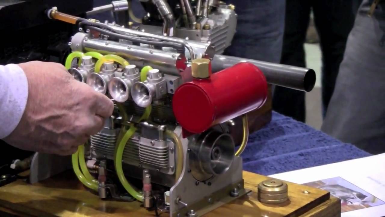1/4 Scale Running Model Offenhauser (Offy) Engine By Ron Colonna - YouTube