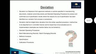 Deviation and Incident Management
