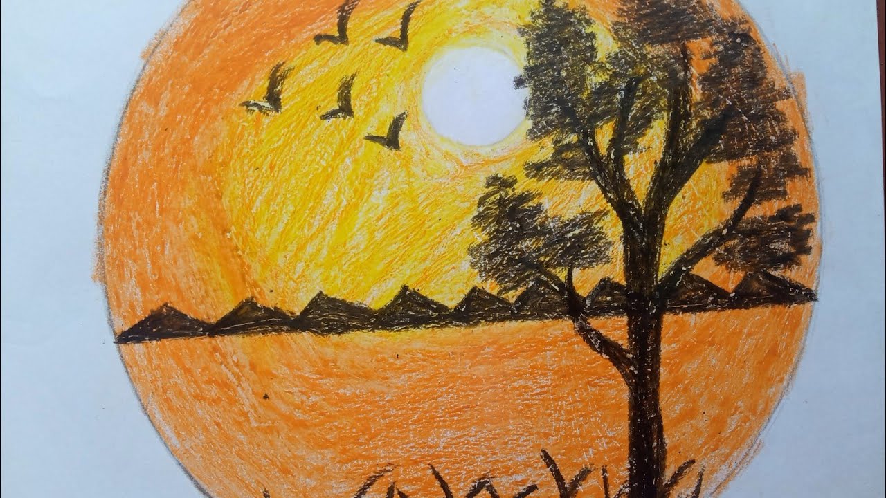 a beautiful Crayon painting YouTube