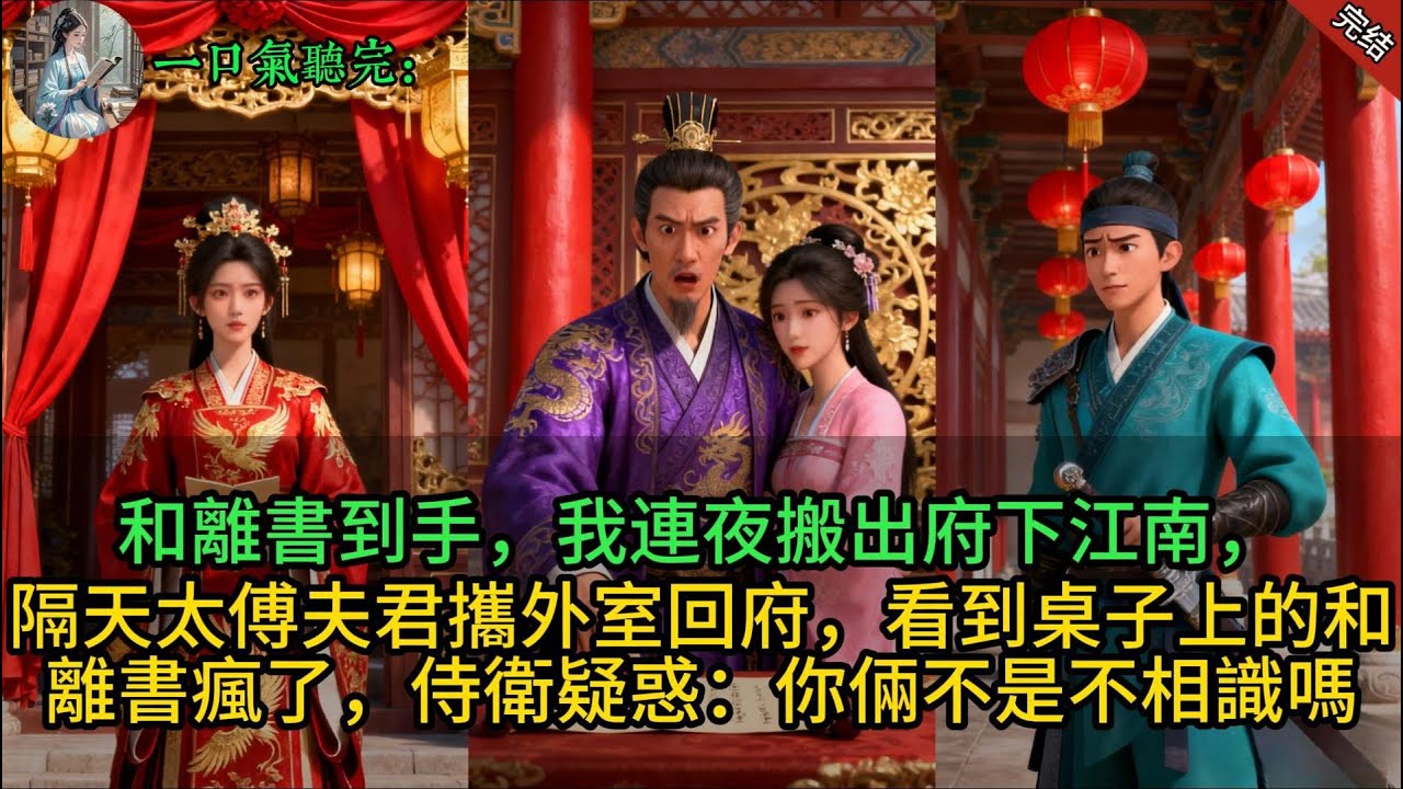 和離書到手，我連夜搬出府下江南，隔天太傅夫君攜外室回府，看到桌子上的和離書瘋了，侍衛疑惑：你倆不是不相識嗎