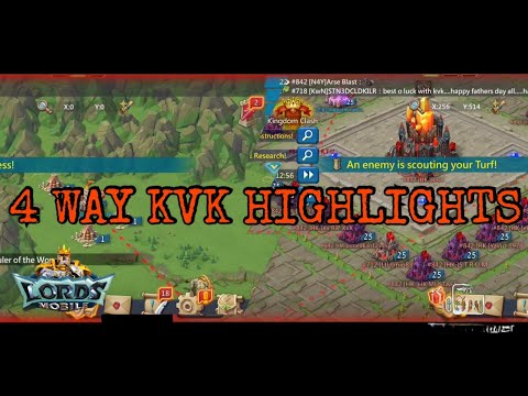 Lords Mobile - Solo Trap! 4 Way Kvk Highlights! 120m Points! - YouTube