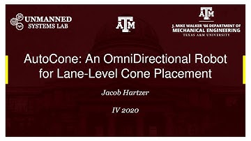 AutoCone: An OmniDirectional robot for Lane-Level Cone Placement