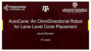AutoCone: An OmniDirectional robot for Lane-Level Cone Placement