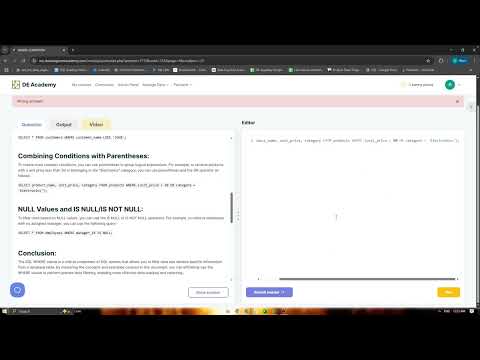 SQL WHERE Condition